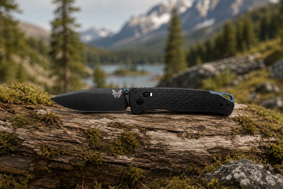 Benchmade 534BK Bugout Vapyr AXIS Folding Knife 3.25" Magnacut Black Cerakote Blade, Black Aluminum Handles - 534BK