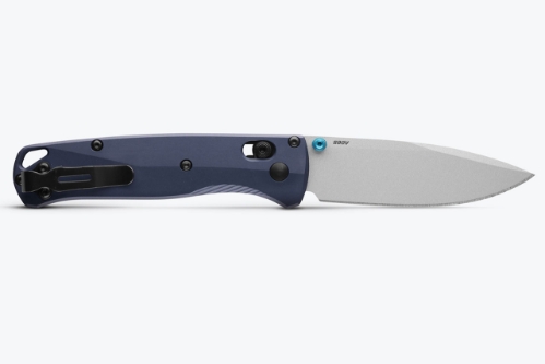 Benchmade 535SL-13 Bugout AXIS Folding Knife 3.24" S90V Cerakote Crushed Silver Finish Blade, Crater Blue Handles - 535SL-13
