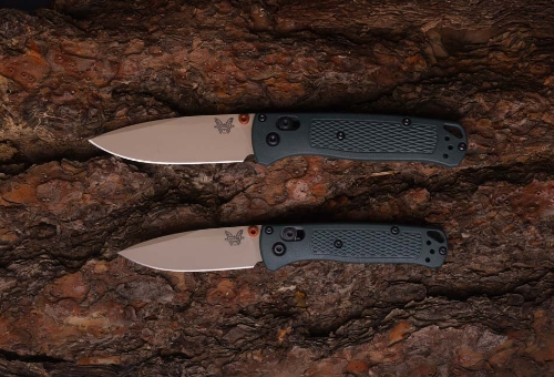 Benchmade 535TN-2601 Bugout AXIS Folding Knife 3.24" Elmax Satin Plain Blade Taiga Green Grivory - 535TN-2601