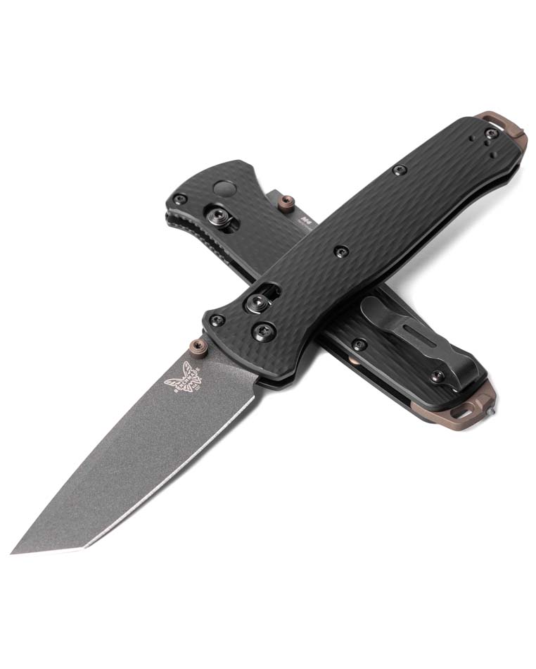 Benchmade 537GY-03 Bailout BLACK HANDLE CPM-M4 Black Blade 3.38" Ultralight Knife with Glass Breaker