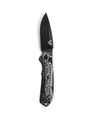 Benchmade 565BK-02 Mini Freek 3" CPM-M4 Black Cerakote Drop Point Black Gray G10 Handles Folding Knife - 565BK-02