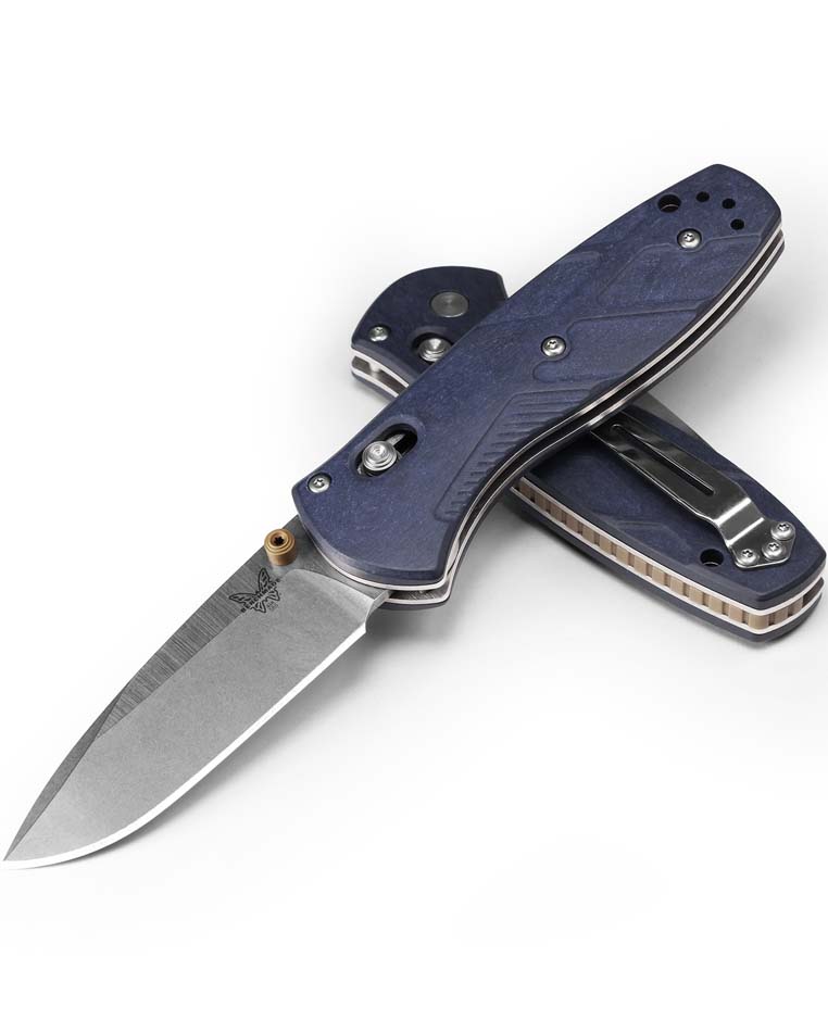 Benchmade 585-03 Mini-Barrage AXIS-Assisted 2.91" CPM-S30V Blade Blue Canyon Richlite Handle Knife