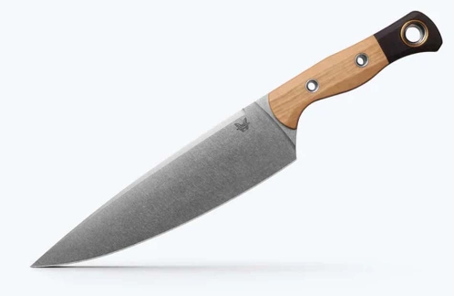 Benchmade 4025-02 Chef Knife, 8.04" CPM-154 wear resistant stainless steel (58-61HRC), Maple Valley Richlite G10 Black G10 Bolster Handle  - 4025-02