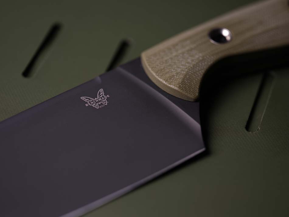 Benchmade 4025BK-01 Chef Knife, 8.04" DLC CPM-154 wear resistant stainless steel (58-61HRC), OD Green G10 Black G10 Bolster Handle - 4025BK-01