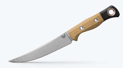 Benchmade 4050-02 Meatcrafter 6.14” CPM-154 Stainless Steel Blade, Maple Valley Richlite with Black G10 Bolster Knife - 4050-02