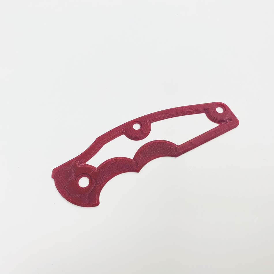 Rick Hinderer Jurassic Cut-Out Red G10 Scale