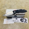 Rick Hinderer XM-18 3.5" SKINNY Harpoon Spanto Tri-Way Gray Stonewash Black G10 Flipper Knife