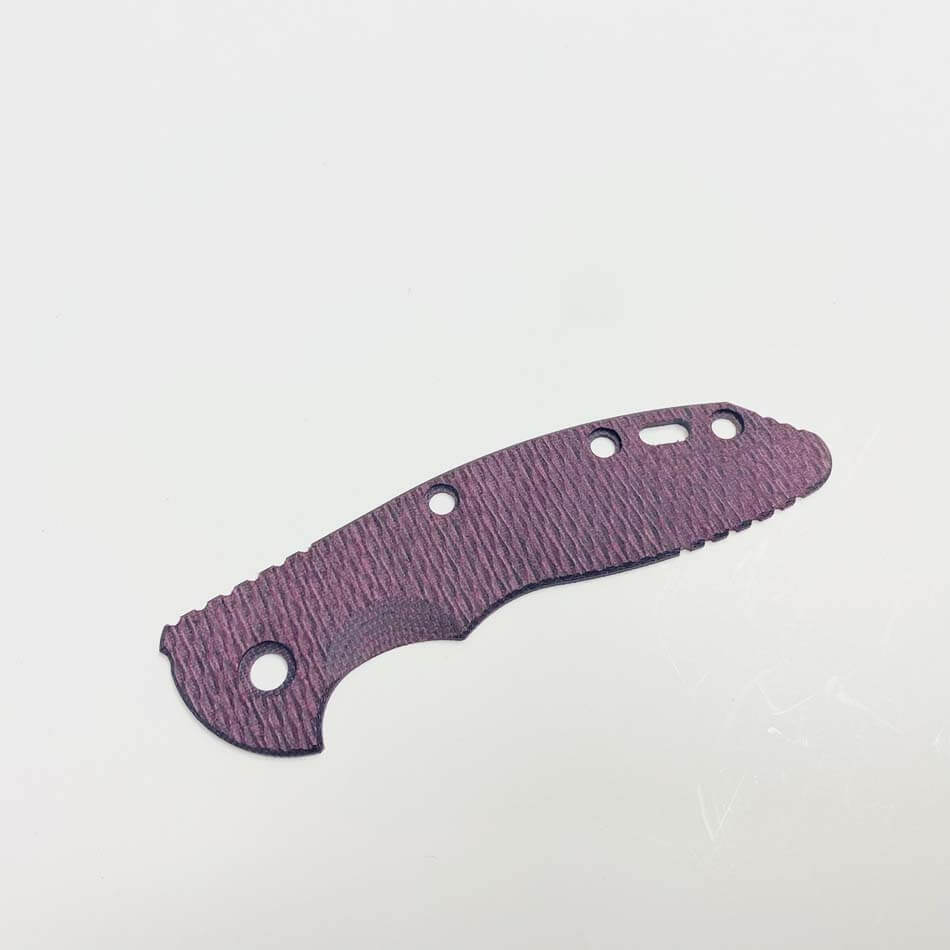 Rick Hinderer XM-18 3.5" SKINNY Textured Micarta Burgundy Scale Rick Hinderer XM-18 3.5" SKINNY Textured Micarta Burgundy Scale