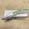 Rick Hinderer XM-18 3.5" S45VN, Spanto, Tri-Way, Stonewash Bronze, Translucent Green G10 Knife