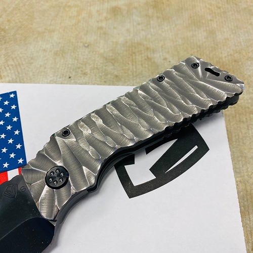 Medford TFF-1 Fat Daddy S35VN 4" PVD Blade Silver Predator Sculpted Knife 07-029 - MK015SPD-36A1-TPCP-Q4 07-029