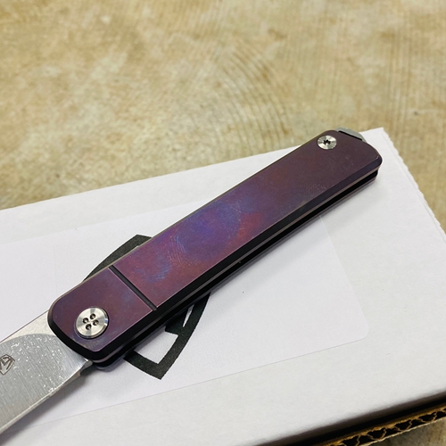 Medford Gentleman Jack GJ-1 Ti 3.1" Slip Joint Violet Handle Knife - GJ-1 Violet