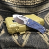 Medford Hund S35VN 2.25" Tumbled Blade Anodized Blue Finish Folding Knife MK203ST-37A2