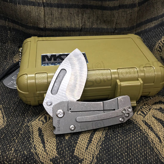 Medford Hund S35VN 2.25" Tumbled Blade Gray Finish Folding Knife MK203ST-01TM - MK203ST-01TM