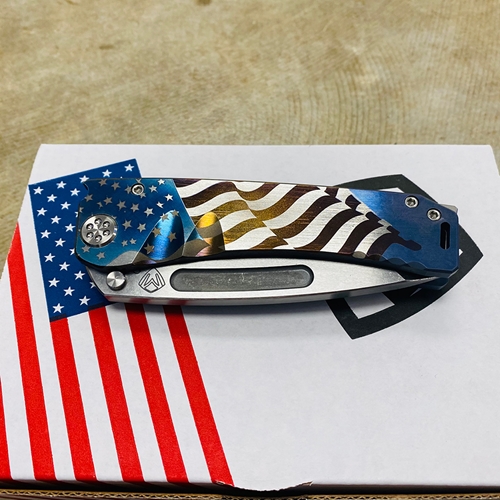 Medford Marauder S35V 3.75" Tanto Blue American Flag Knife 05-034 - MK007STT-37A2-TSCB-BN 05-034