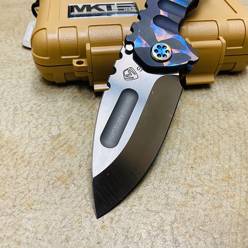 Medford Praetorian Genesis TI S35VN 3.3" Satin Dark Violet Stained Glass Knife Serial 02-021 - MK202SSTD-38-A3-TFCF-BN