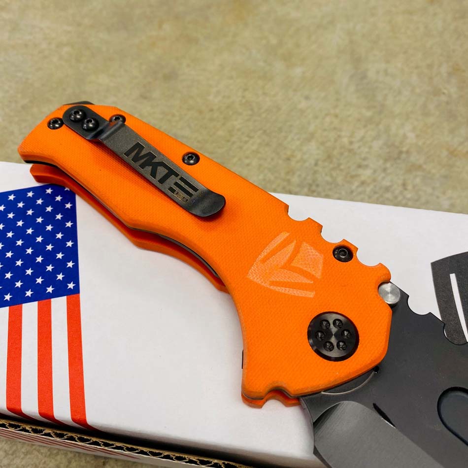 Medford Praetorian Scout M/P D2 Tanto PVD Blade G10 Hi-Vis Orange Handles Knife Serial 212-628 - MKT Praetorian Scout Orange 212-628