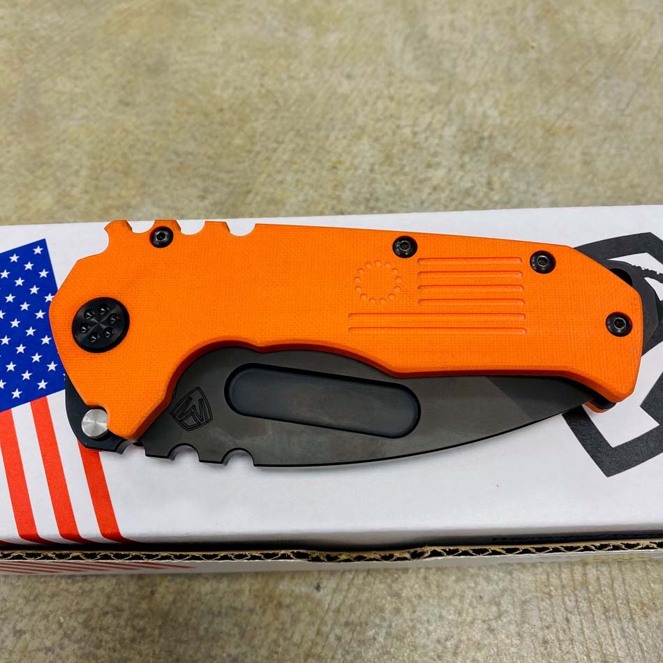 Medford Praetorian Scout M/P D2 Tanto PVD Blade G10 Hi-Vis Orange Handles Knife Serial 212-628 - MKT Praetorian Scout Orange 212-628