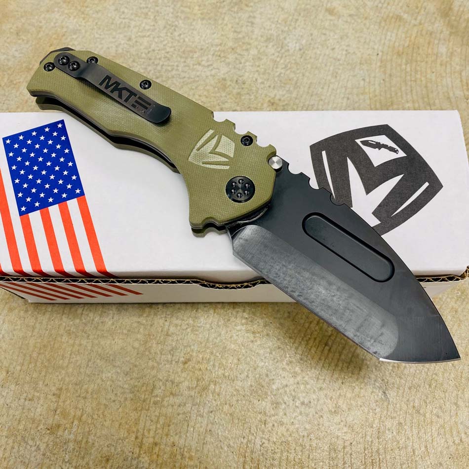Medford Praetorian Scout M/P D2 Tanto PVD Blade G10 OD Green Handles Knife Serial 212-618 - MKT Scout knife OD green