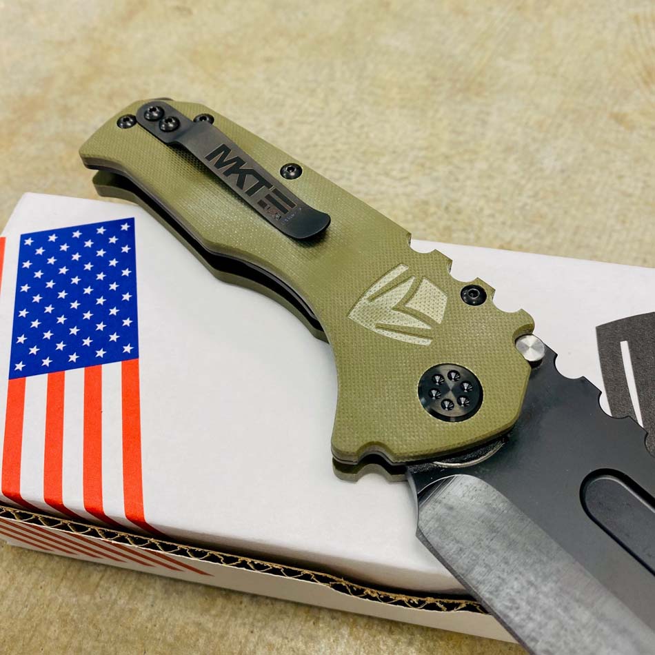 Medford Praetorian Scout M/P D2 Tanto PVD Blade G10 OD Green Handles Knife Serial 212-618 - MKT Scout knife OD green