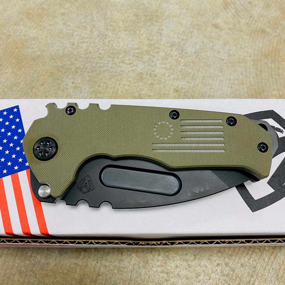 Medford Praetorian Scout M/P D2 Tanto PVD Blade G10 OD Green Handles Knife Serial 212-618 - MKT Scout knife OD green