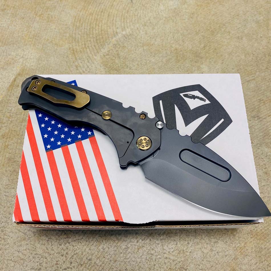 Medford Praetorian T S45VN 3.75" DLC Drop Point Blade DLC Graveyard Skulls Handles Knife Serial 310-785 - MKT Praetorian T Skulls