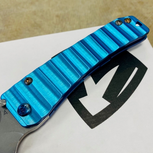 Medford Slim Midi S45VN Tumbled 3.25" Drop Point Aquamarine Gator Belly Knife Serial 306-239 - MKT Slim Midi Gator Belly Aqua