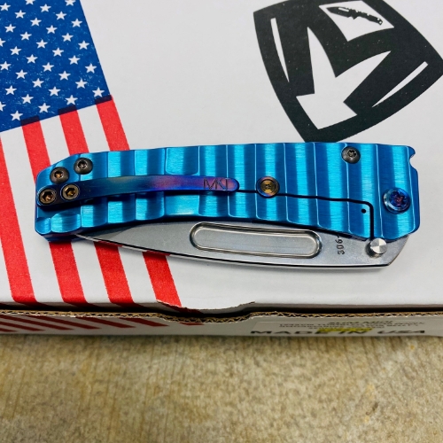Medford Slim Midi S45VN Tumbled 3.25" Drop Point Aquamarine Gator Belly Knife Serial 306-239 - MKT Slim Midi Gator Belly Aqua