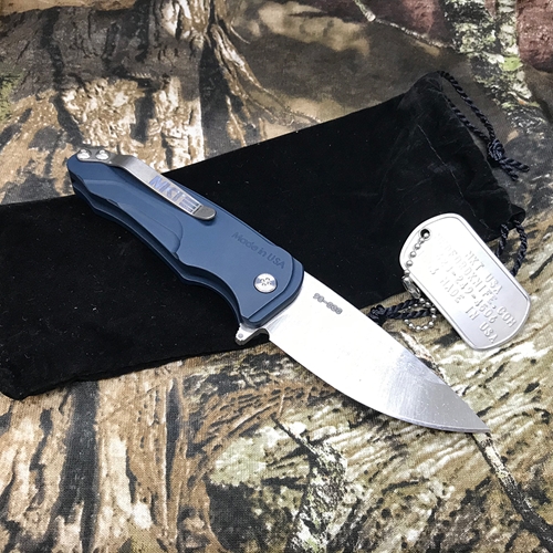 Medford Smooth Criminal Blue S35VN Blade 3" Folding Knife Serial 98-030 - MK039STQ-44AU-SSCS-BN 98-030