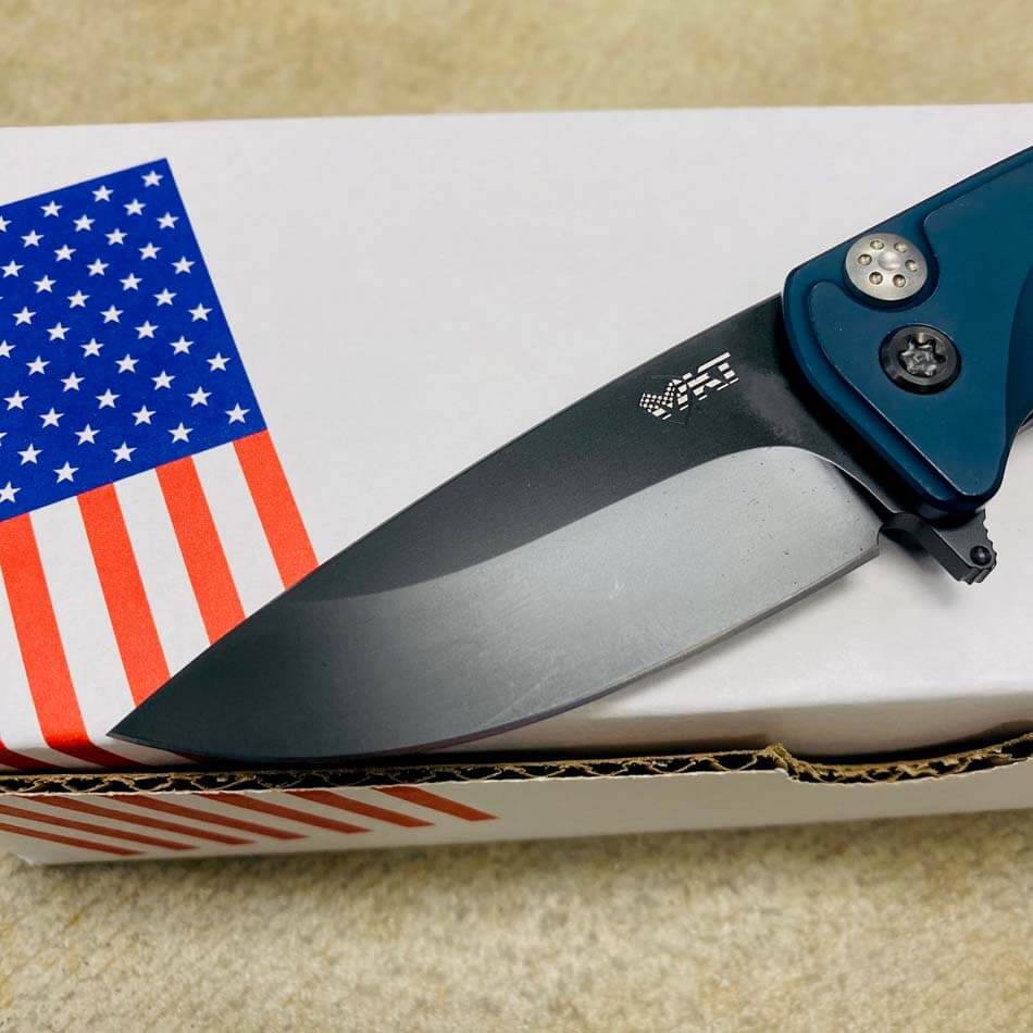 Medford Smooth Criminal Blue S45VN PVD Blade 3" Folding Knife Serial 302-550 - MKT Smooth Crim Blue knife