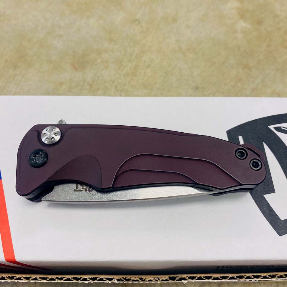 Medford Smooth Criminal Red S45VN Tumbled Blade 3" Folding Knife with PVD Hardware Serial 207-134 BLADE SHOW 2023 - MKT Smooth Crim Red PVD