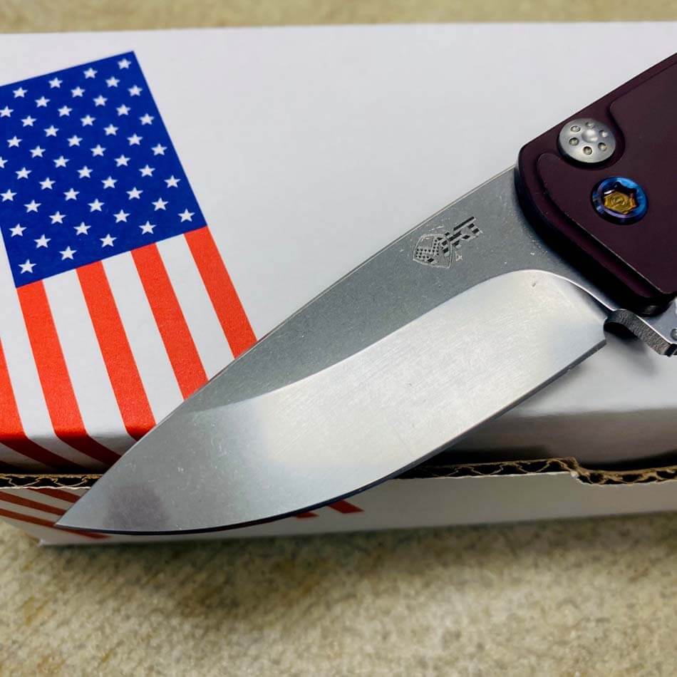 Medford Smooth Criminal Red S45VN Tumbled Blade 3" Folding Knife Serial 302-593 - MKT Smooth Crim Red Knife