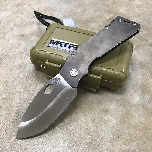 Medford TFF-1 S35VN 4" Satin Blade Pinstriping Handles Knife Serial 98-007 - MKT014SSTQ-30PV-SSCB-Q4 98-007