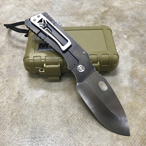 Medford TFF-1 S35VN 4" Satin Blade Pinstriping Handles Knife Serial 98-007 - MKT014SSTQ-30PV-SSCB-Q4 98-007