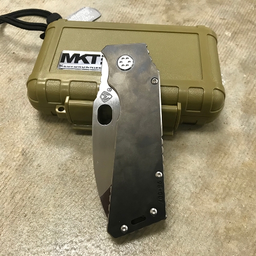 Medford TFF-1 S35VN 4" Satin Blade Pinstriping Handles Knife Serial 98-007 - MKT014SSTQ-30PV-SSCB-Q4 98-007