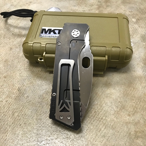 Medford TFF-1 S35VN 4" Satin Blade Pinstriping Handles Knife Serial 98-007 - MKT014SSTQ-30PV-SSCB-Q4 98-007