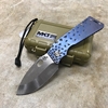 Medford TFF-1 S35VN 4" Tumbled Blade Blue Falling Leaf Handles Knife Serial 98-009