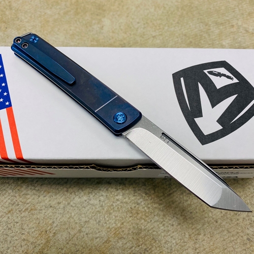 Medford Gentleman Jack GJ-2 Ti 3.1" S45VN TANTO Slip Joint AMERICAN FLAG Handle Knife with Pocket Clip - MKT GJ-2 American Flag Knife