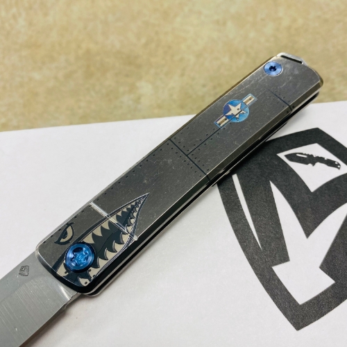 Medford Gentleman Jack GJ-2 Ti 3.1" S45VN TANTO Slip Joint WARTHOG Handle Knife with Pocket Clip - MKT GJ-2 Warthog Knife