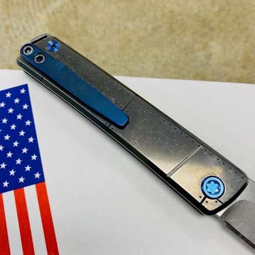 Medford Gentleman Jack GJ-2 Ti 3.1" S45VN TANTO Slip Joint WARTHOG Handle Knife with Pocket Clip - MKT GJ-2 Warthog Knife