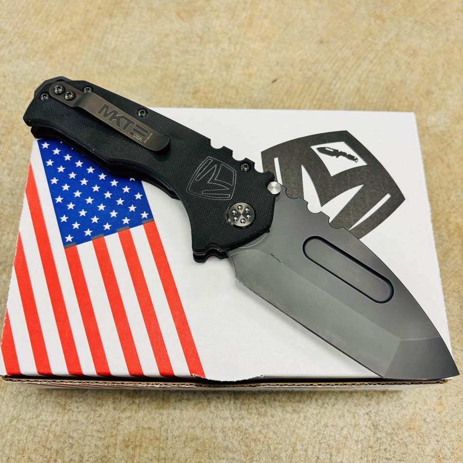 Medford Praetorian Scout M/P D2 Tanto PVD Blade G10 Black Handles Knife - MKT Scout knife black