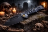 Medford Praetorian T S45VN 3.75" DLC Drop Point Blade DLC Graveyard Skulls Handles Knife Serial 310-785 Medford Praetorian T S45VN 3.75" DLC Drop Point Blade DLC Graveyard Skulls Handles Knife Serial 310-785