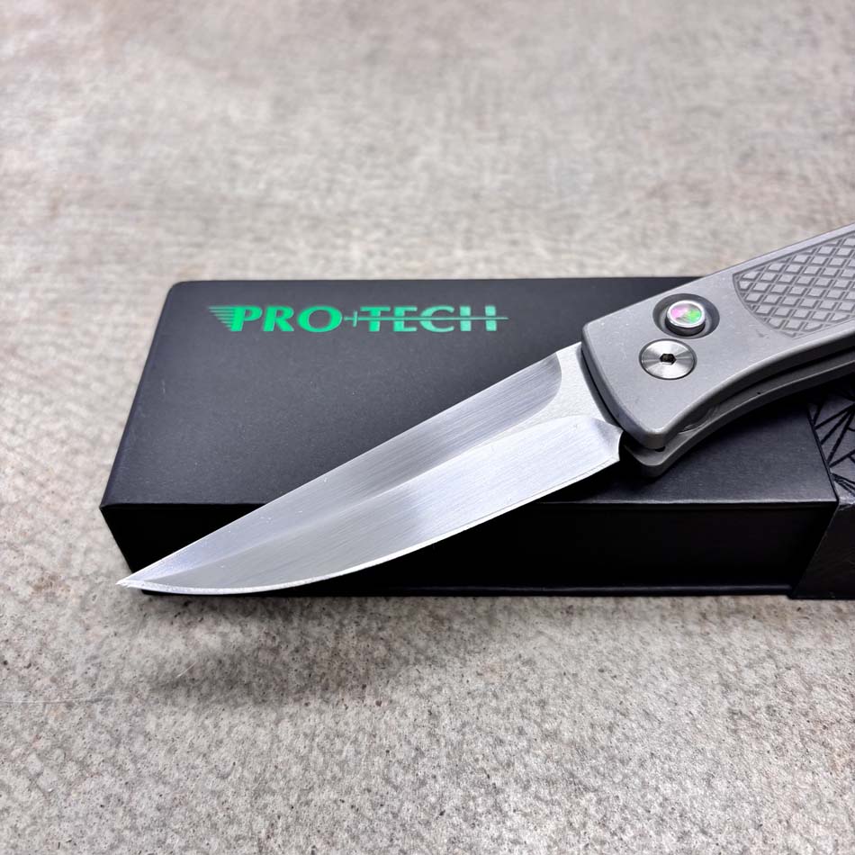 Protech 2026 Brend Classic Custom 001, Brend Classic Auto, Blasted Tumbled 17-4 Steel Textured Handles, Knife - Protech 2026 Brend Classic 1