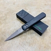 PROTECH 920 Godfather Satin 4" Solid Black Handle Blasted Blade Knife