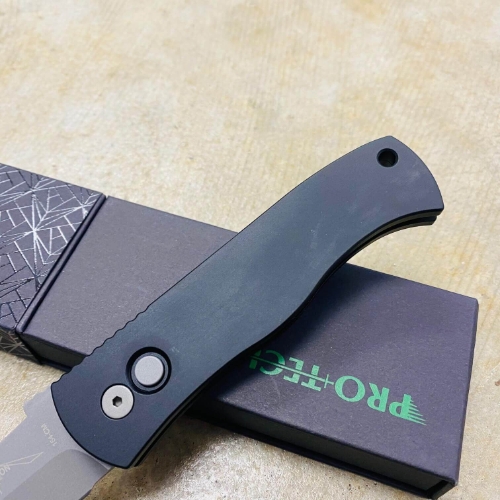 ProTech E7T01 Emerson CQC7 3.25" Chisel Tanto Blasted Blade Black Handle Auto Knife - E7T01