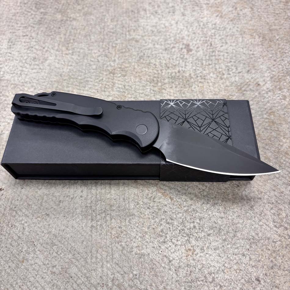 Protech T503-Operator Automatic Sterile Black Handle with Safety Steel Glass Breaker DLC S35VN Blade Tritium Push Button Knife BLADE SHOW 2026 - PROTECH T503-OPERATOR