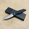 PROTECH TR-3 X1 SW Stonewash 3.5" Black Handle “Fish Scale” Knife