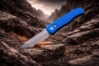 ProTech E7T05-BLUE Emerson CQC7 3.25" Chisel Tanto BLUE Jigged Texture Handles Blasted Blade Plain Edge Automatic Knife ProTech E7T05-BLUE Emerson CQC7 3.25" Chisel Tanto BLUE Jigged Texture Handles Blasted Blade Plain Edge Automatic Knife