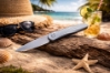 PROTECH 3436-GREY Newport 3" Special Gray Handle with 3D Wave Pattern, Mother of Pearl Button, Stonewash Blade Auto Knife PROTECH 3436-GREY Newport 3" Special Gray Handle with 3D Wave Pattern, Mother of Pearl Button, Stonewash Blade Auto Knife