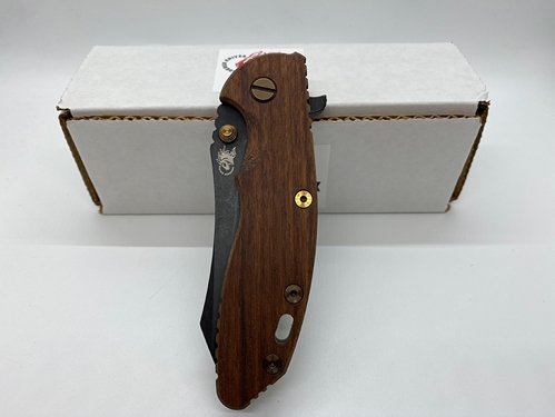 Rick Hinderer XM-18 3.5" Skinner Tri-Way Vintage Smooth Walnut Flipper Knife Serial 1509 - K2042S0VT00 1509
