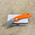 Rick Hinderer XM-18 3.0" Slicer Non-Flipper Working Finish Blade Tri-Way Battle Blue Orange G10 Knife